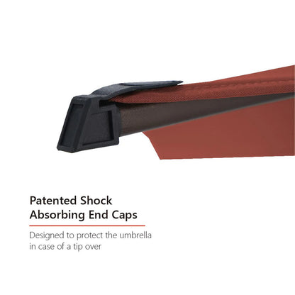 Lyon Outdoor Patio Umbrella 9' (Dark Red)