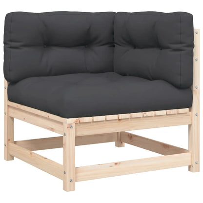 vidaXL Patio Sofa Corner with Cushions and Footstool