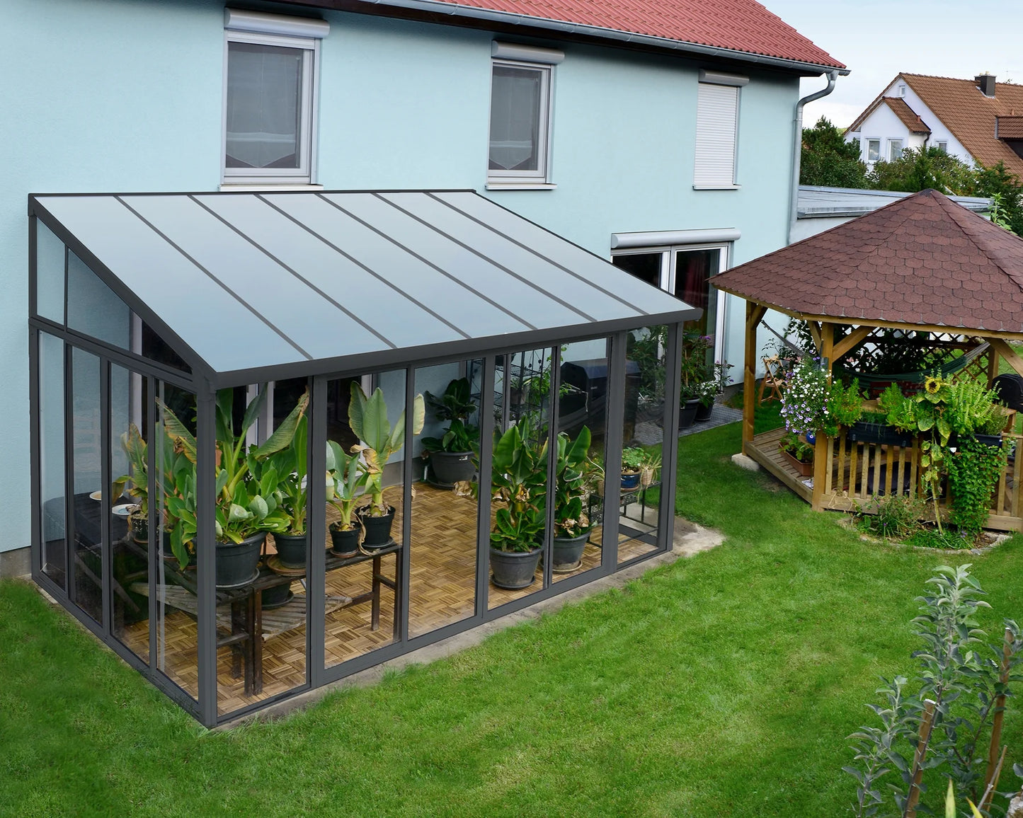 Palram - Canopia SanRemo 10' x 14' Patio Enclosure - Gray/Clear