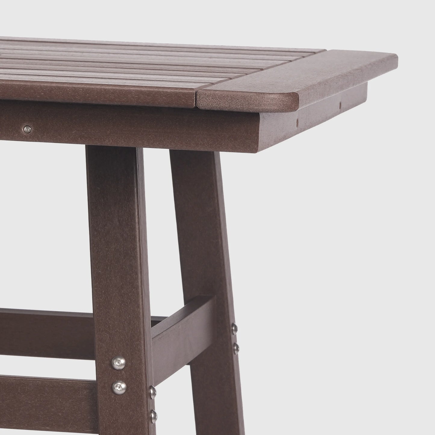 WestinTrends Outdoor 37" Counter Height HDPE Patio Square Bar Table, Dark Brown