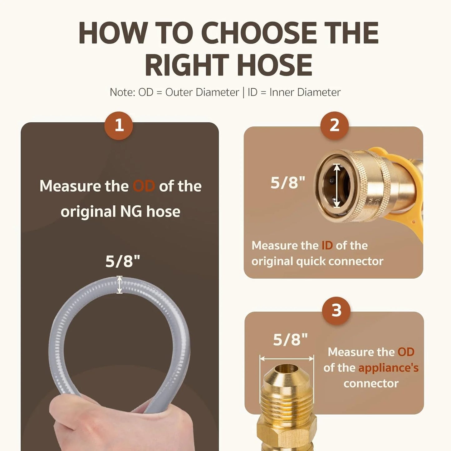 12 Feet 3/8" ID Natural Gas Hose, Low Pressure LPG Hose with Quick Connect, for , Char-broil, Pizza Oven, Patio Heater and More