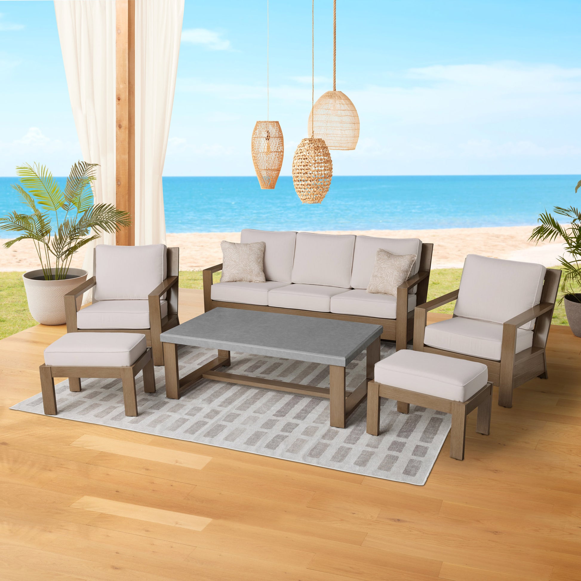 Agio Valmar 6-piece Outdoor Patio Seating Set