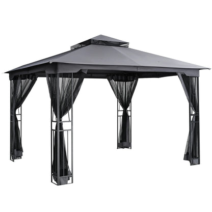 EGEIROS LIFE 12' x 10' Double Roof Patio Gazebo, Waterproof Zippered