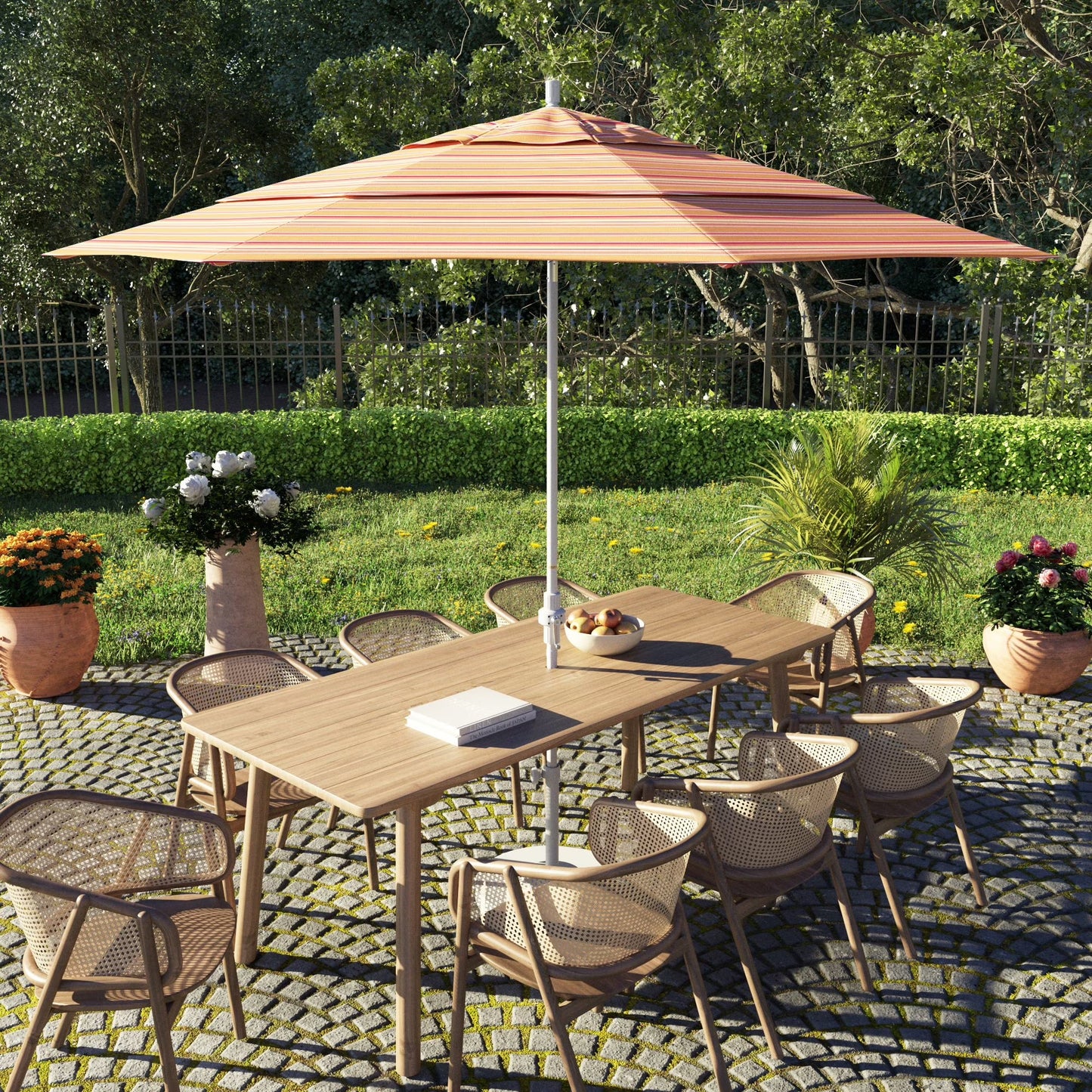 California Umbrella 11' Patio Umbrella in Dolce Mango