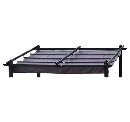 Outdoor Patio Pergola Replacement Canopy Top Cover Gazebo Replacement Shade Cover (Gray-for 10x10 Ft Pergola Frame)