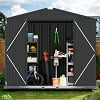 6' x 4' Outdoor Metal Storage Shed, Tools Storage Shed, Galvanized Steel Garden Shed with Lockable Doors, Outdoor Storage Shed for Backyard, Patio, Lawn, D8311