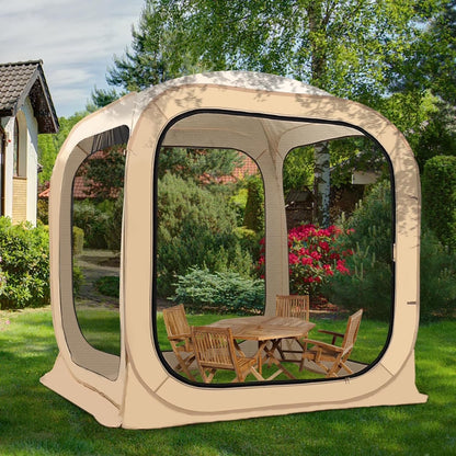 Slsy Screen House Tent Pop-Up, Portable Screen Room Canopy Instant Screen Tent Outdoor Camping Tent with Carry Bag for Patio, Backyard, Deck & Outdoor Activities