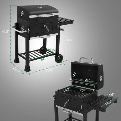 SalonMore Charcoal Grill Heavy-duty BBQ Grill for Outdoor Picnics Patio Garden and Backyard Grilling