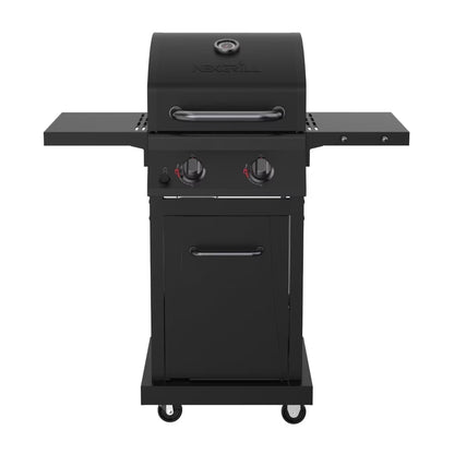 Nexgrill Deluxe 2-Burner Gas Grill with 401 SQ In Grate, 28000 BTUs, Stainless Steel Control Panel & Foldable Side Table, Propane BBQ Grill for Outdoor Cooking, Patios, Backyards and More -720-0864R