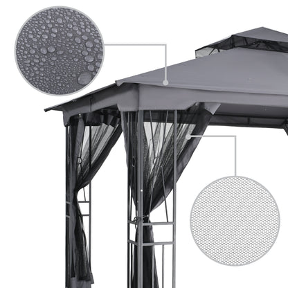 EGEIROS LIFE 12' x 10' Double Roof Patio Gazebo, Waterproof Zippered