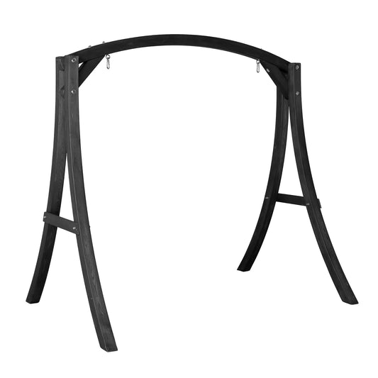 VINGLI 1000 lbs Patio Wooden Porch Swing Stand for 5 ft Swings, Black