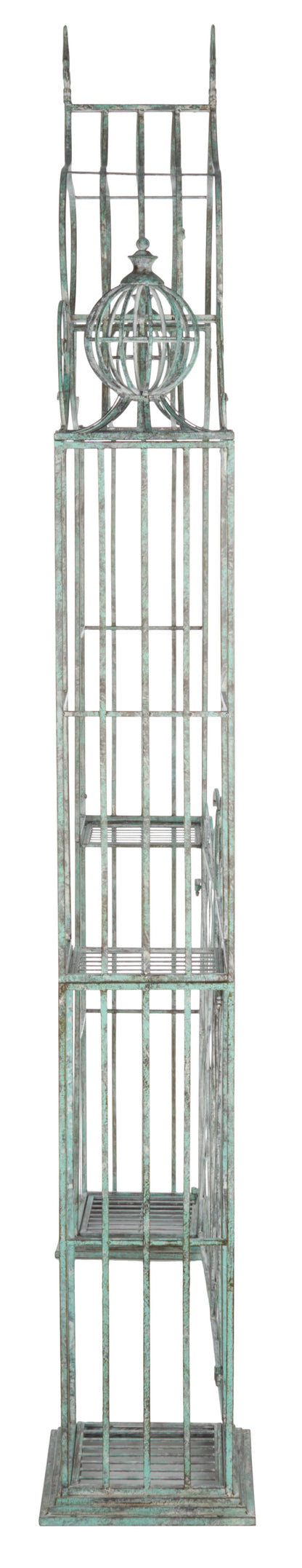 SAFAVIEH Beatrix Outdoor Patio Arbor with Door, Antique Green