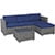 JOIVI 5 Pieces Outdoor Patio Furniture Set, All Weather PE Gray Wicker Rattan Sectional Furniture Set with Coffee Table, Light Gray
