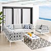 Modway Harmony 7-Piece Sunbrella® Outdoor Patio Aluminum Sectional Sofa Set in Gray Gray