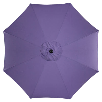 Northlight 9ft Outdoor Patio Market Umbrella with Hand Crank and Tilt, Purple