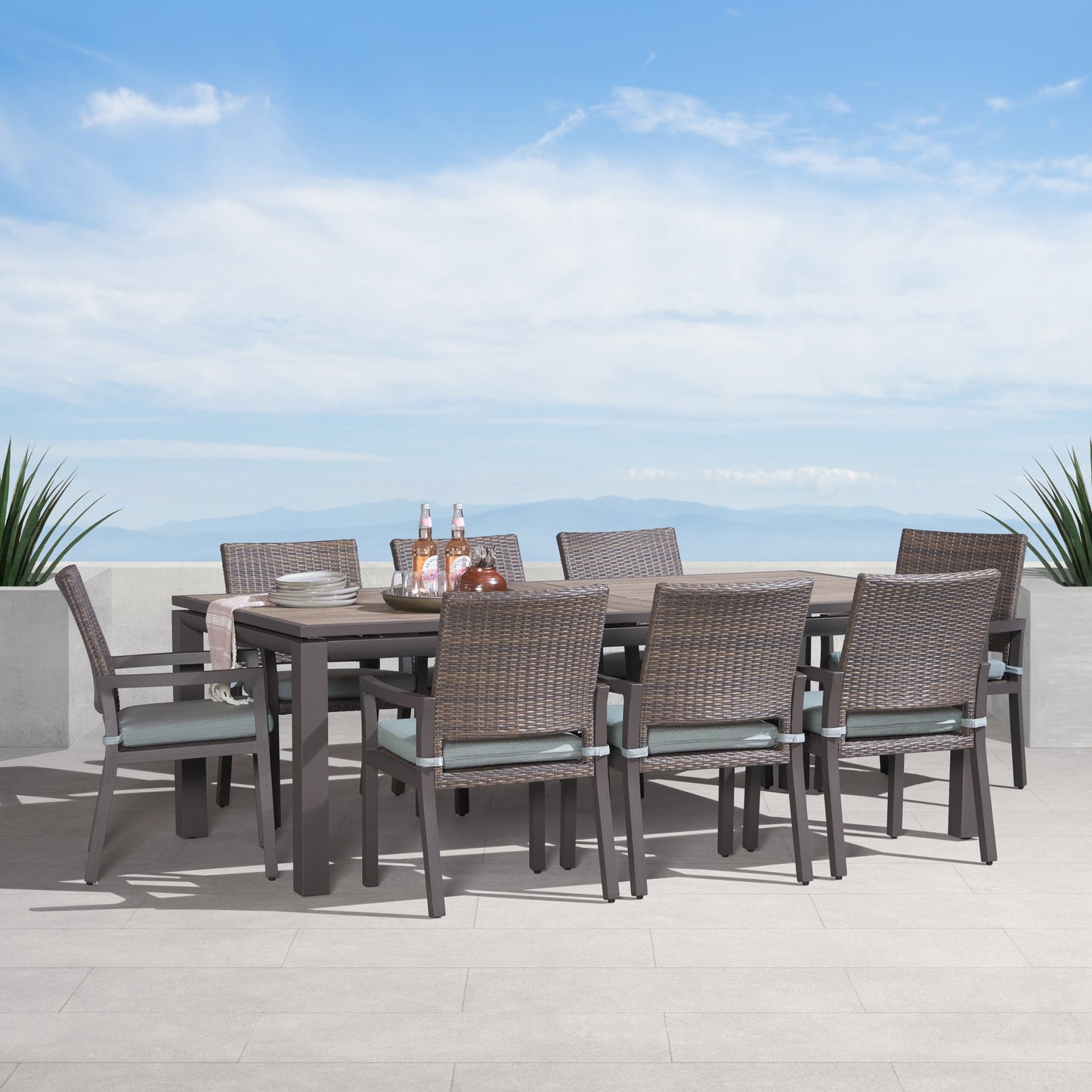 Milea 9-piece Outdoor Patio Dining Set