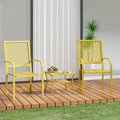 Patio Bistro Set, Bistro Table and Chairs Set of 2, Outdoor Bistro Set for 2