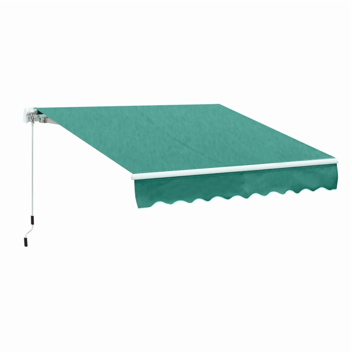 Retractable Awning, Patio Awnings, Sunshade Shelter w/Manual Crank Handle On-Site