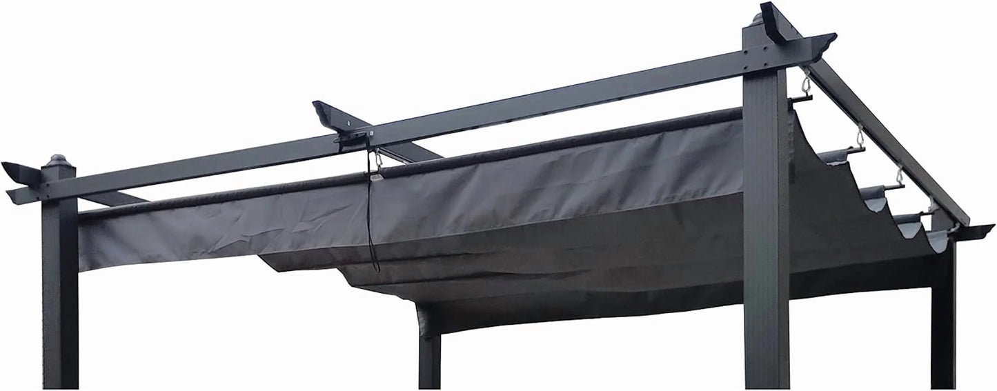 Outdoor Patio Pergola Replacement Canopy Top Cover Gazebo Replacement Shade Cover (Gray-for 13x10 Ft Pergola Frame)