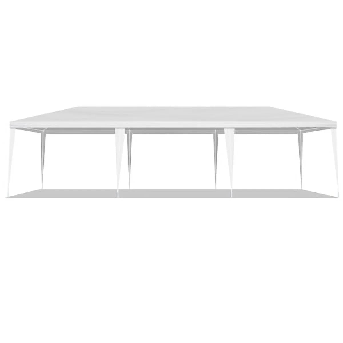 10'x30' Outdoor Party Tent with 8 Removable Sidewalls, Waterproof Canopy Patio Wedding Gazebo, White,white