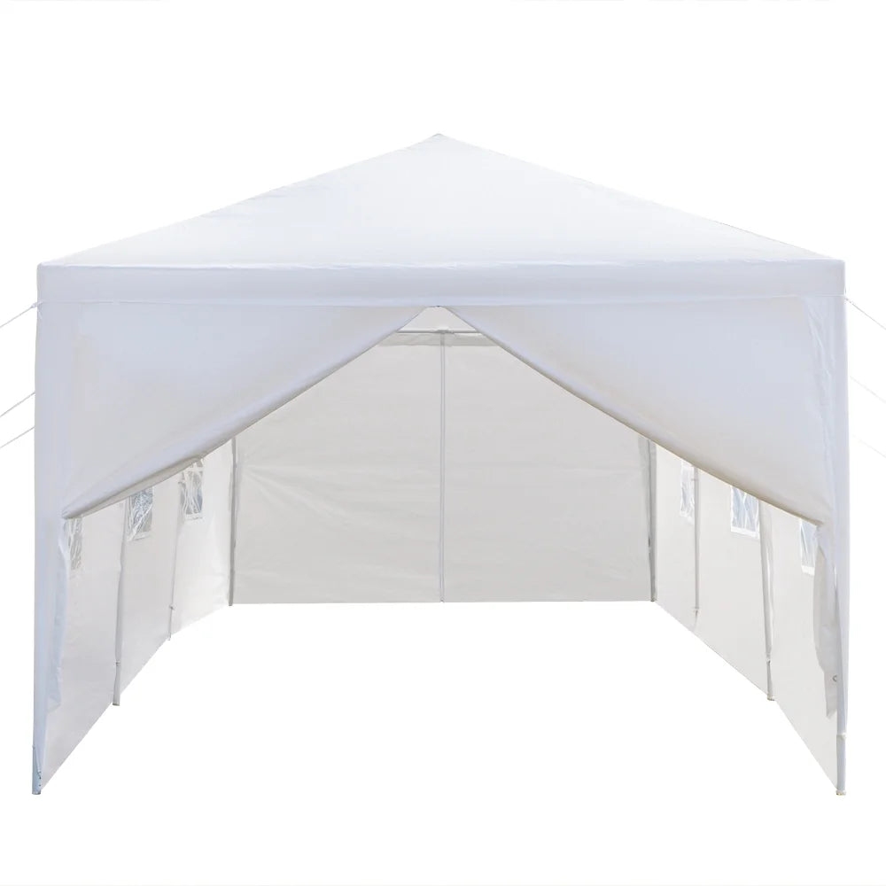 10'x30' Canopy Tents for Outside, Waterproof Outdoor Gazebo BBQ Shelter Pavilion with 8 Removable Sidewalls, for Party Wedding Catering Gazebo Garden Beach Camping Patio, S10188