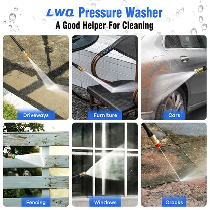 Electric Pressure Washer, 4200 PSI 2.5 GPM Power Washer with 2 Quick Connect Nozzles, High Pressure Cleaning Machine with Foam Cannon for Cars/Fences/Driveways/Patios/Home Cleaning