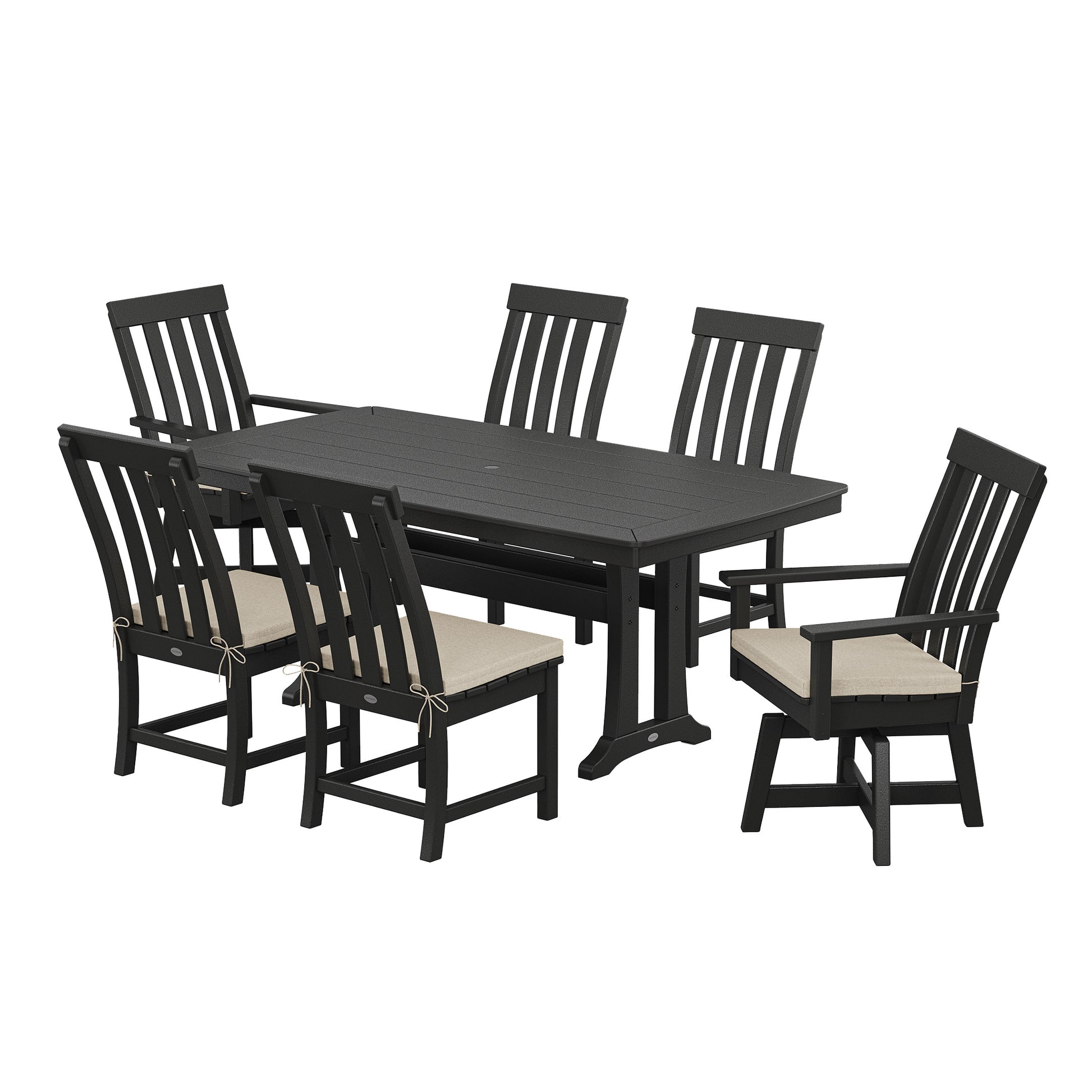 POLYWOOD Prescott 7-piece Outdoor Patio Swivel Dining Set