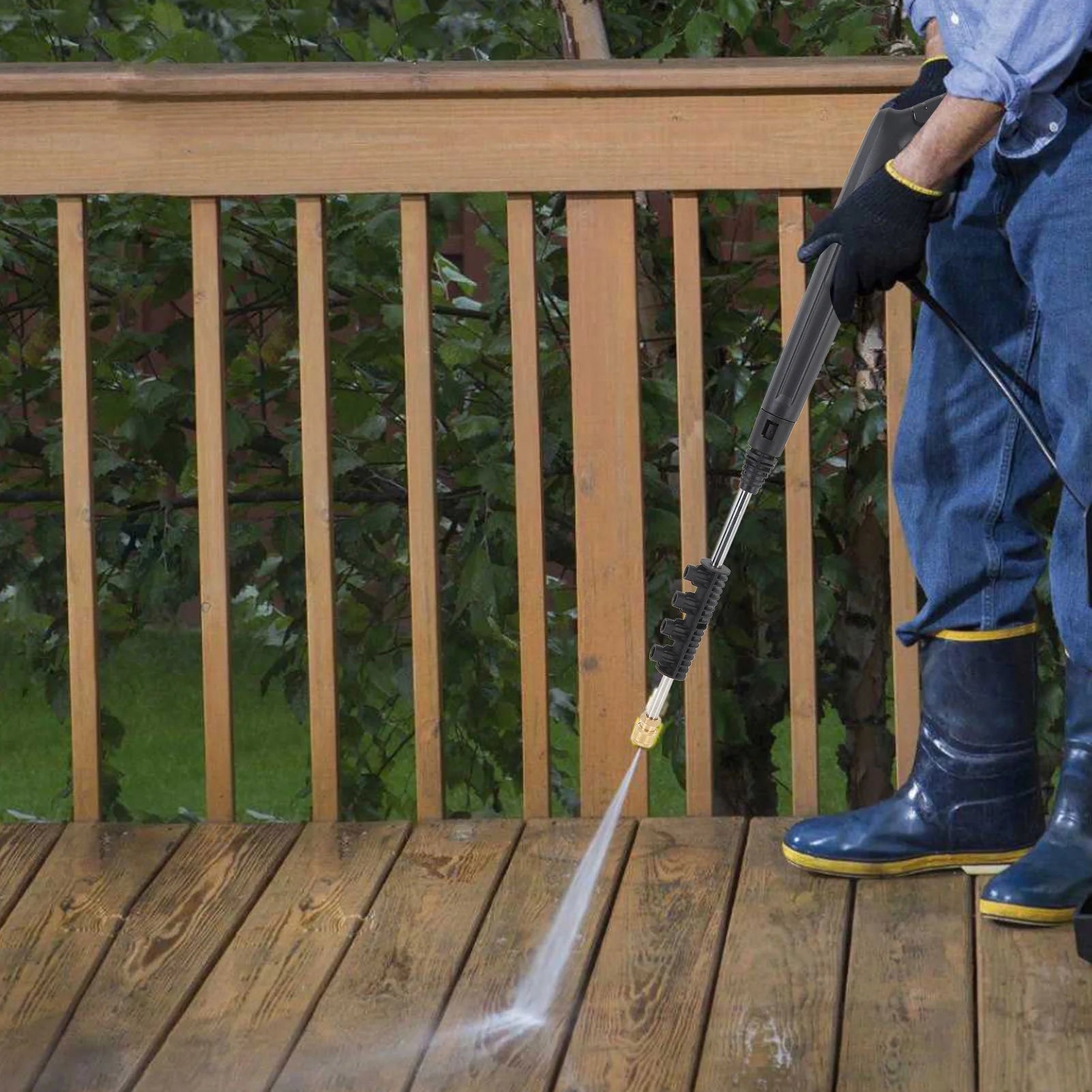 Electric Pressure Washer, 4000PSI Max. 2.8 GPM Power Washer w/32 ft Hose and 32 ft Power Cord, 4 Quick Connect Nozzles, 4 Wheels, Foam Cannon, Suitable For Clean Cars, Patios, Driveways