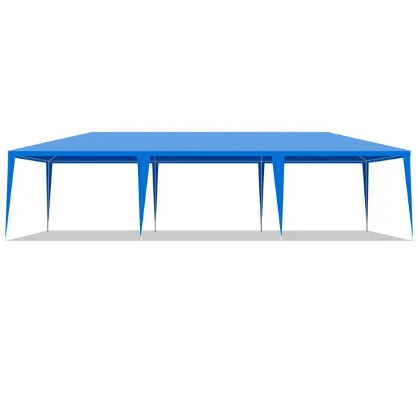 10'x30' Blue Outdoor Party Tent with 8 Removable Sidewalls - Waterproof Canopy Sturdy Frame Patio Wedding Gazebo for Outdoor Events Gatherings Backyard Celebrations