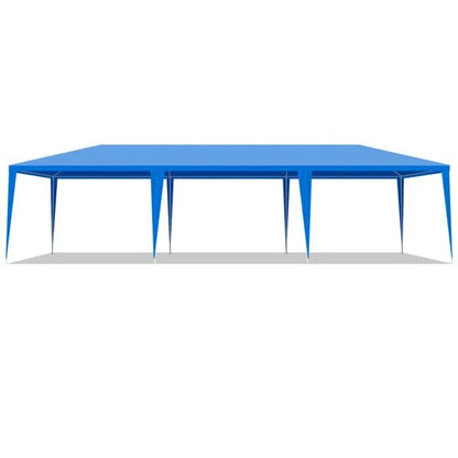 10'x30' Blue Outdoor Party Tent with 8 Removable Sidewalls - Waterproof Canopy Sturdy Frame Patio Wedding Gazebo for Outdoor Events Gatherings Backyard Celebrations