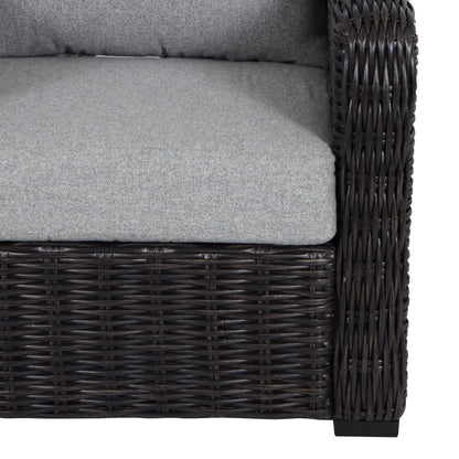 Better Homes & Gardens Bellamy 2-Pack Outdoor Wicker Club Lounge Patio Chairs, Dark Brown