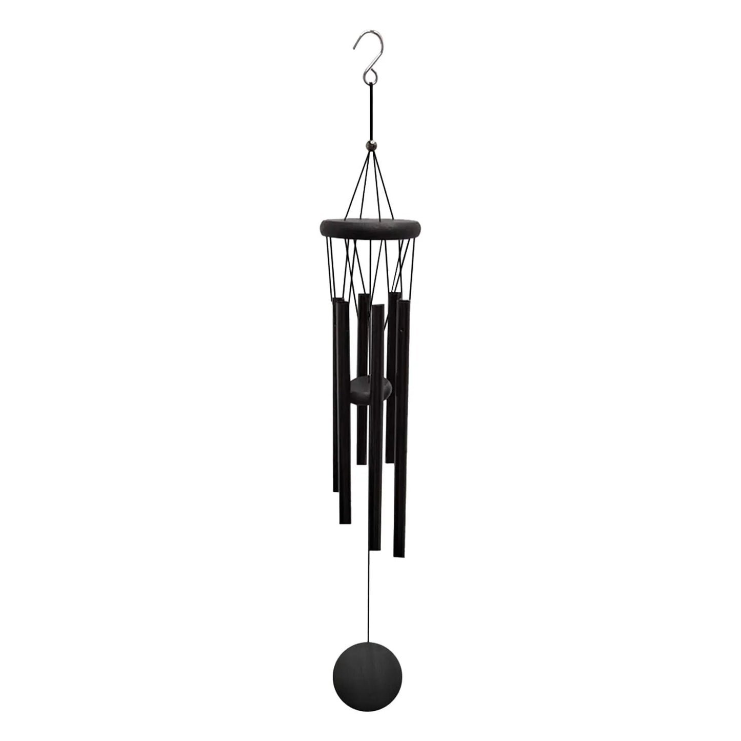 Wind Chimes Outdoor Deep Tone, Wind Chime Outdoor Sympathy Wind-Chime With 6 , Elegant Chime For Garden Patio Black Windchimes