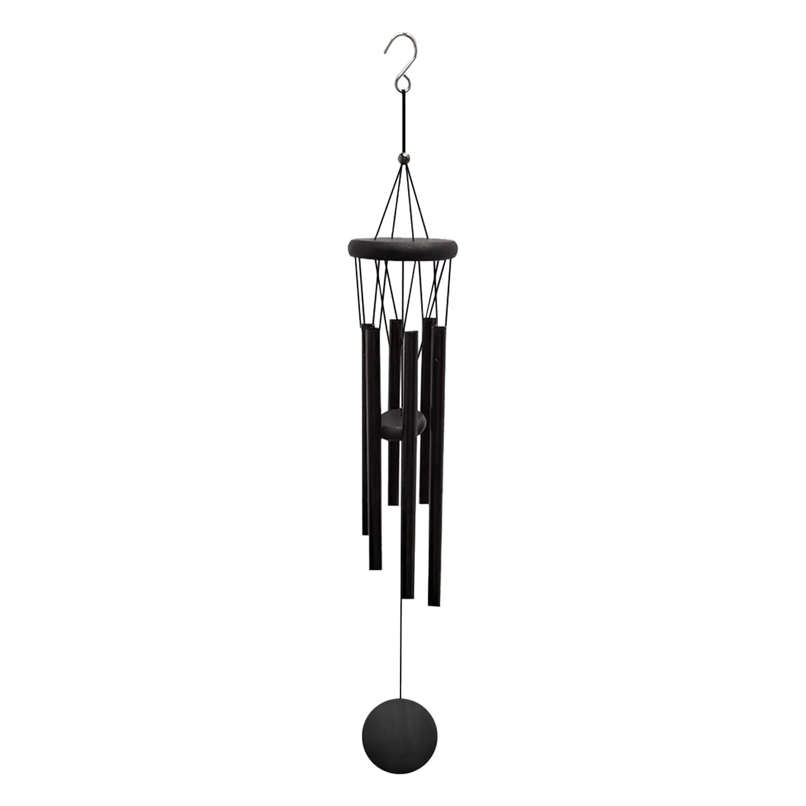 Wind Chimes Outdoor Deep Tone, Wind Chime Outdoor Sympathy Wind-Chime With 6 , Elegant Chime For Garden Patio Black Windchimes