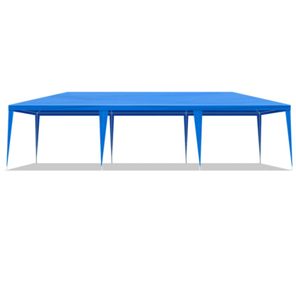 10'x30' Outdoor Party Tent With 8 Removable Sidewalls Canopy Blue Waterproof Shelters Gazebo For BBQ Birthday Party Wedding Events Backyard Garden And Patio