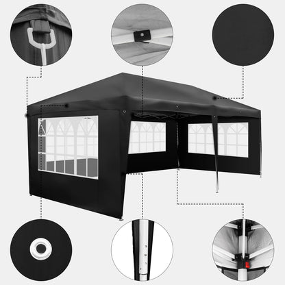 Zimtown 10'x 20' Patio EZ POP UP Party Tent Wedding Gazebo Canopy Marquee 6 Walls