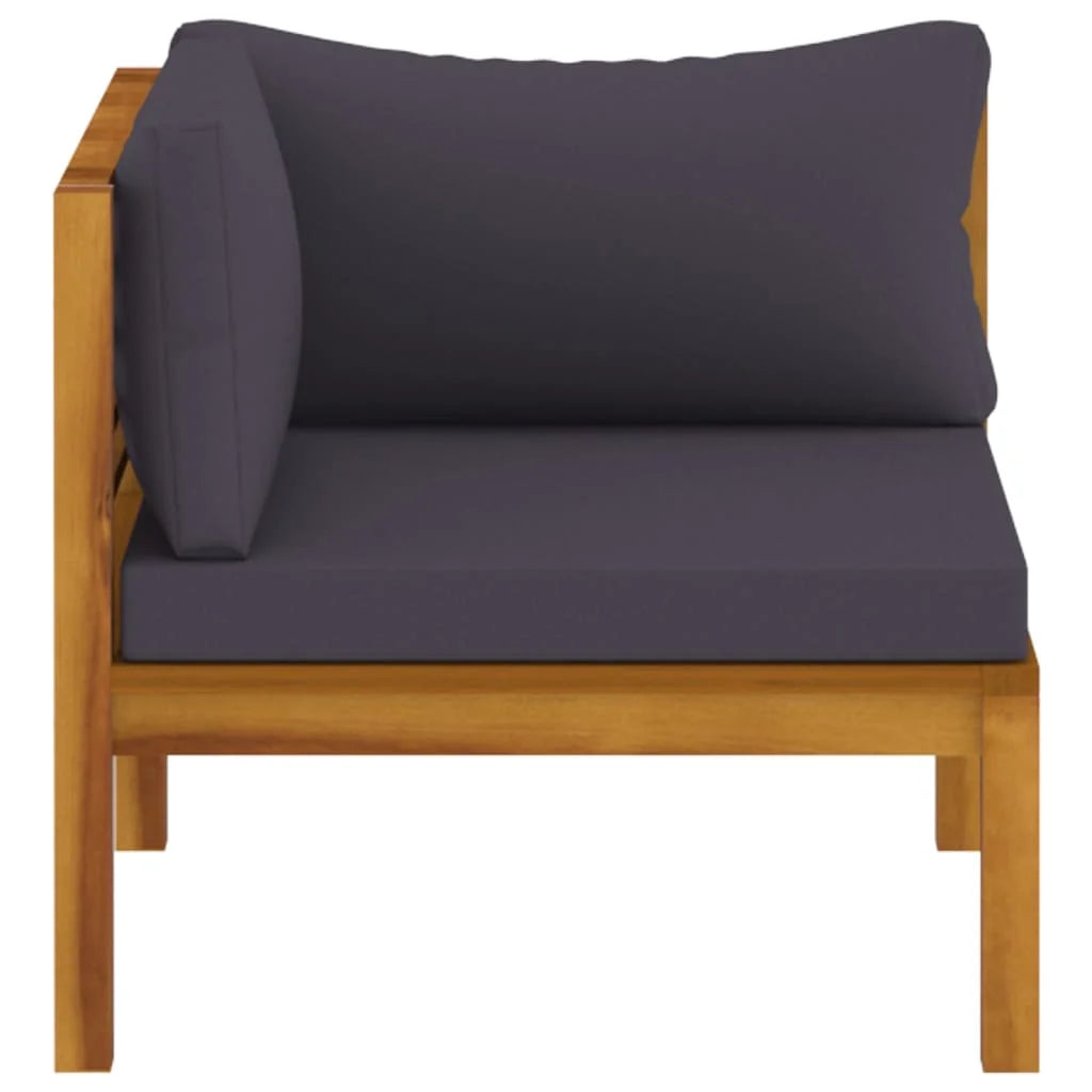 vidaXL 3-Seater Patio Sofa with Cushion Solid Acacia Wood
