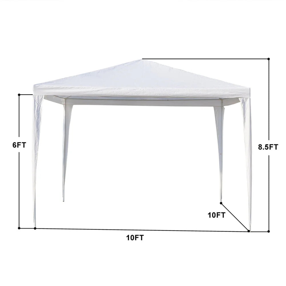 Wedding Party Tent, SEGMART 10' x 10' Outdoor Canopy Tent without SideWalls, Upgraded White Backyard Tent for Outsides, Patio Gazebo Tent BBQ Shelter for Garden Camping Grill, LLL511