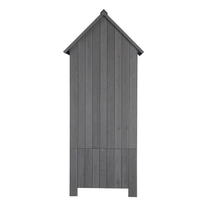 iTopRoad 70in Outdoor Storage Shed for Garden Tools, Wooden Patio Shed Lockers