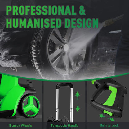 Electric Pressure Washer 5000PSI-Max 3.2GPM Electric Power Washer with Touch Screen 3 Levels of Adjustment Effortlessly Car Water Washer for Home Patio