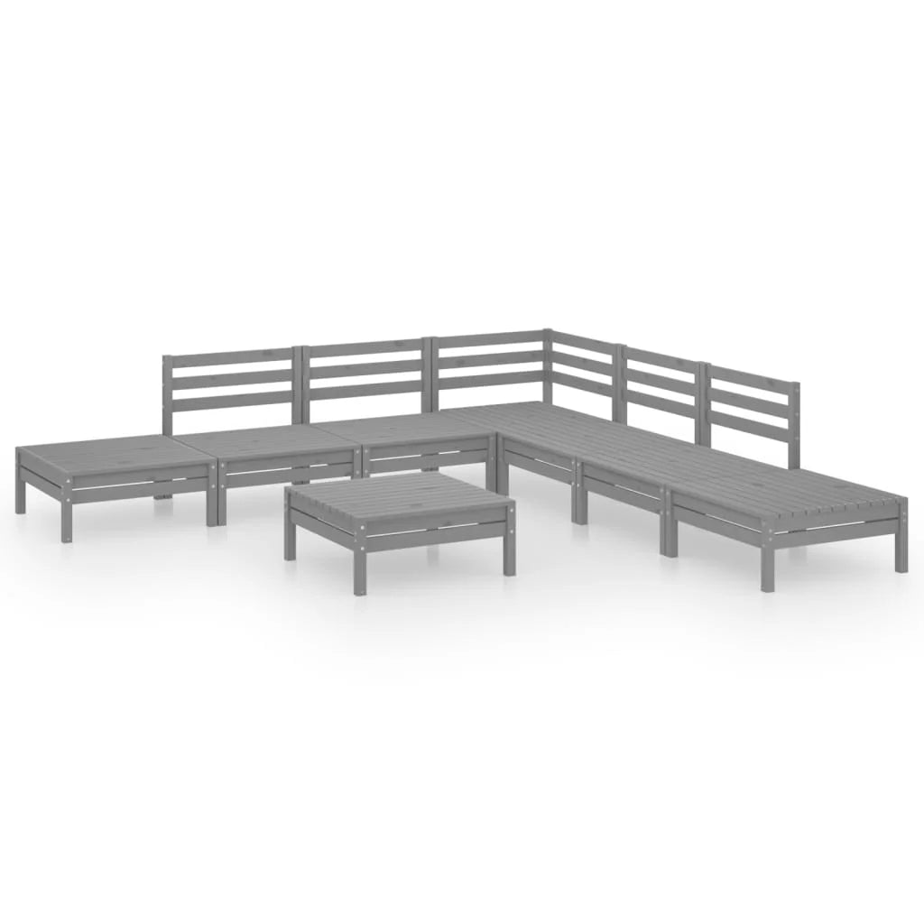 vidaXL 8 Piece Patio Lounge Set Solid Pinewood