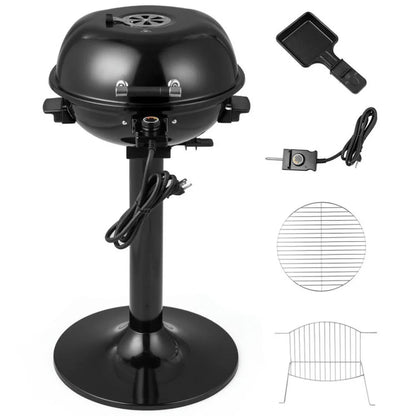 Topcobe 1600W Electric BBQ Grill with Removable Non-Stick Warming Rack, Cooking Space for Backyard, Patio and Parties