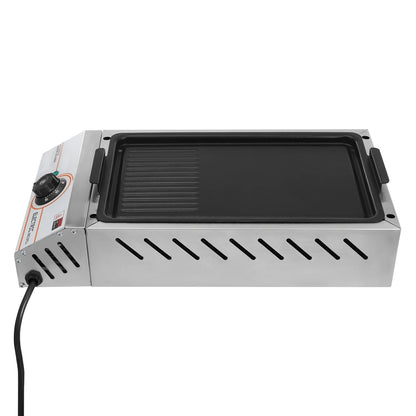 ToppiJoy 122-572° F Electric Griller, Adjustable Temperature Control Teppanyaki Flat Grill for Outdoor Cooking Kitchen and Patio Backyard Barbecue