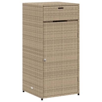 vidaXL Patio Storage Cabinet Tool Organizer Outdoor Furniture Poly Rattan