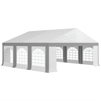 Demi Bonn 20 x 20 ft Party Tent, Wedding Tent, Outdoor Heavy Duty Canopy with Sidewalls, Patio Gazebo Pavilion Shelter Canopies for Event, White
