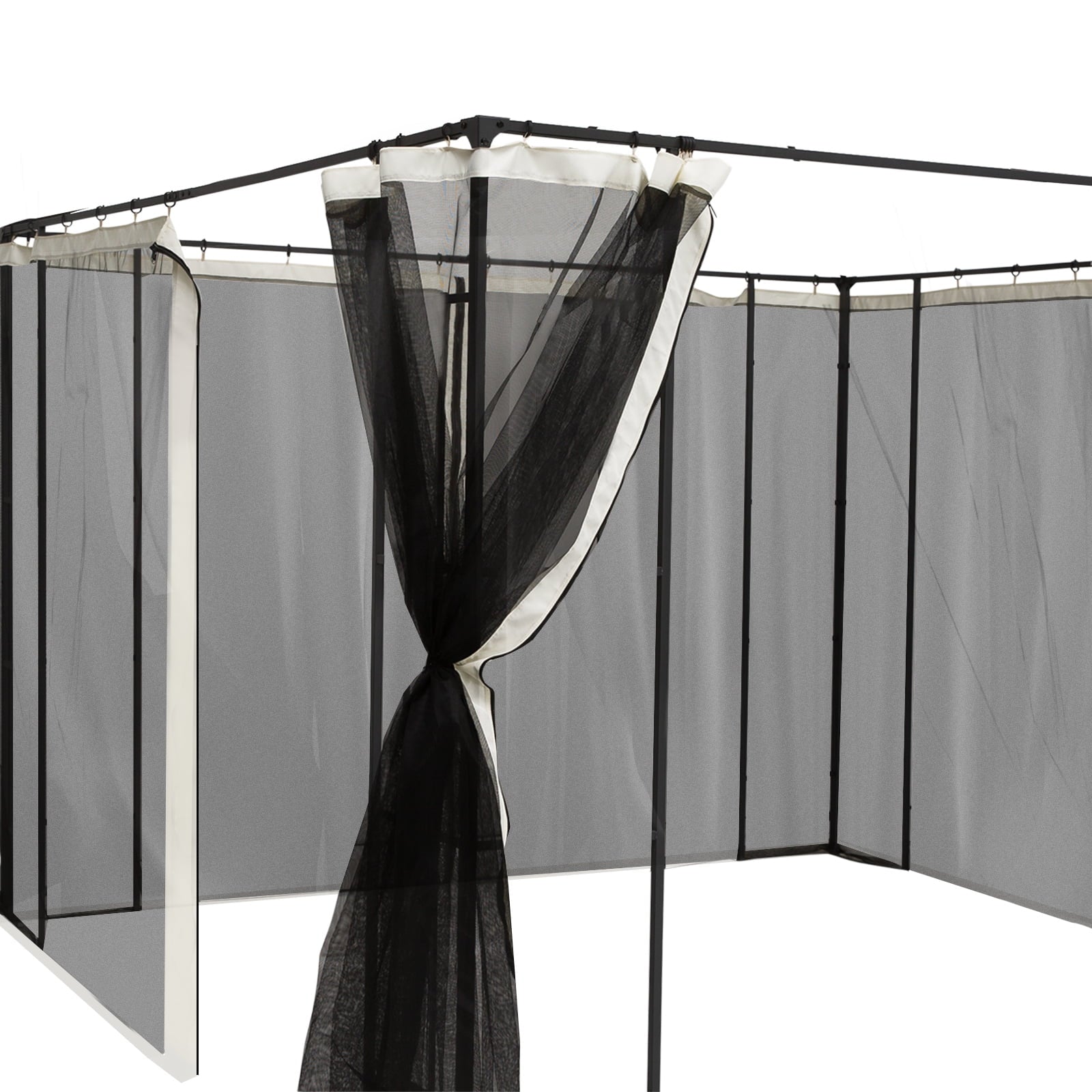 CoSoTower 10' X 13' Replacement Mesh Sidewall Netting for Patio Gazebos and Canopy Tents with Zippers (Sidewall Only), Cream