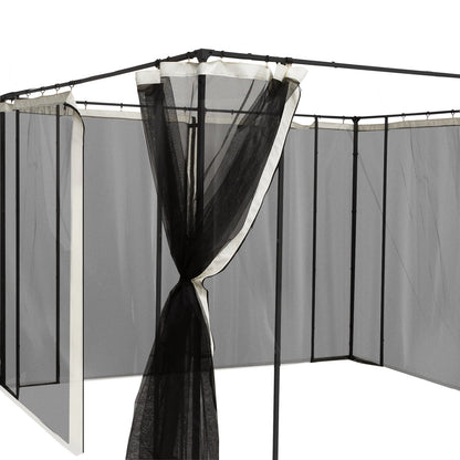 CoSoTower 10' X 13' Replacement Mesh Sidewall Netting for Patio Gazebos and Canopy Tents with Zippers (Sidewall Only), Cream