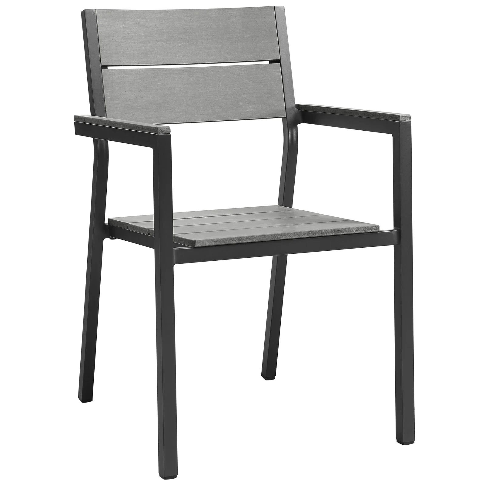 Modway Maine 7 Piece Outdoor Patio Dining Set in White Light Gray