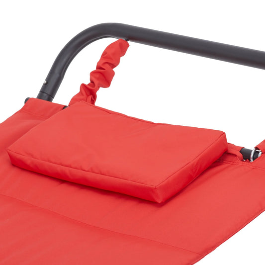 Mainstays Belden Park Polyester Hammock with Stand and Pillow for Outdoor Patio, Multi color, Assembled Length 90.55"