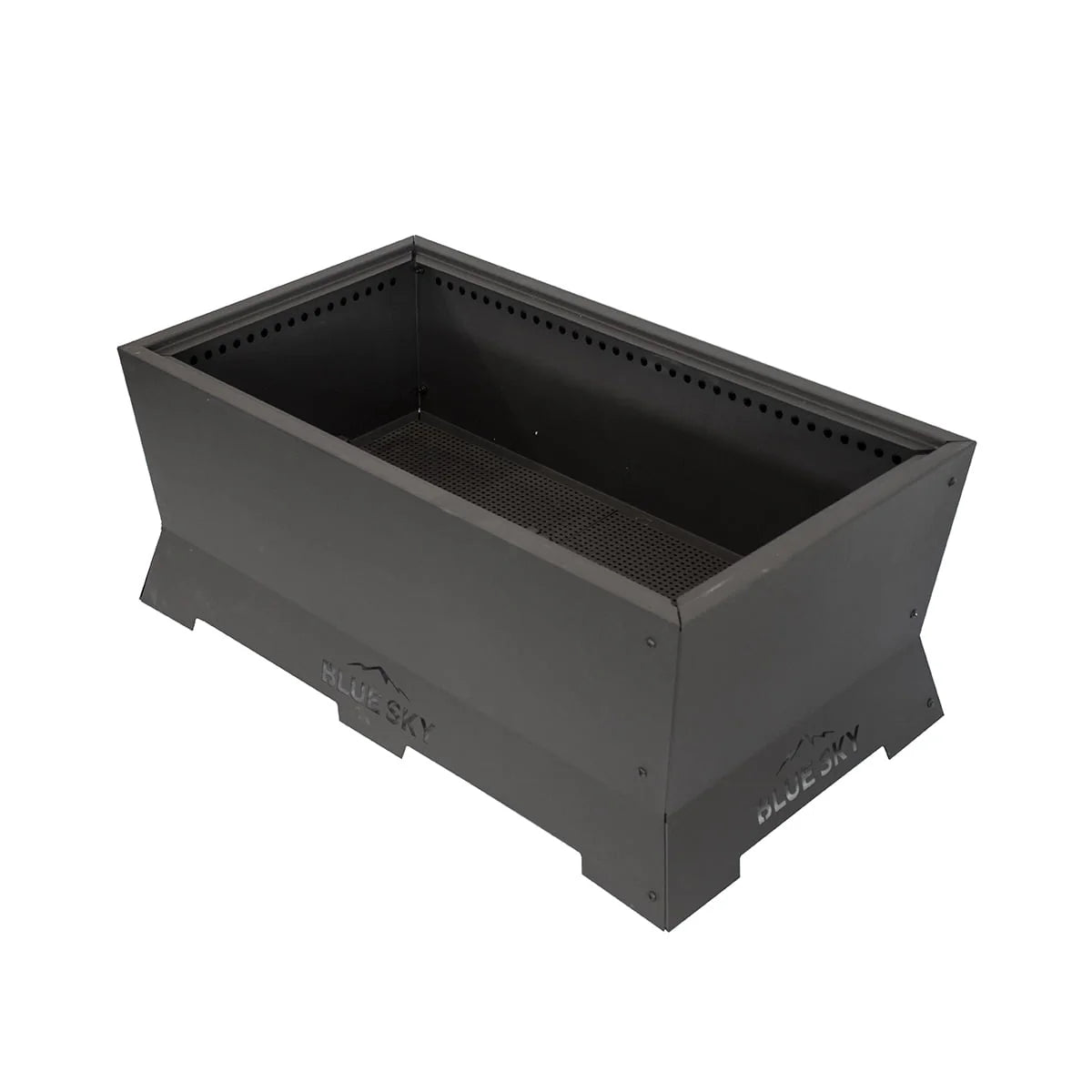 Blue Sky Outdoor Living Rectangle Steel Peak Smokeless Patio Fire Pit, Black