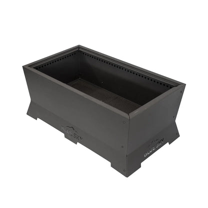 Blue Sky Outdoor Living Rectangle Steel Peak Smokeless Patio Fire Pit, Black